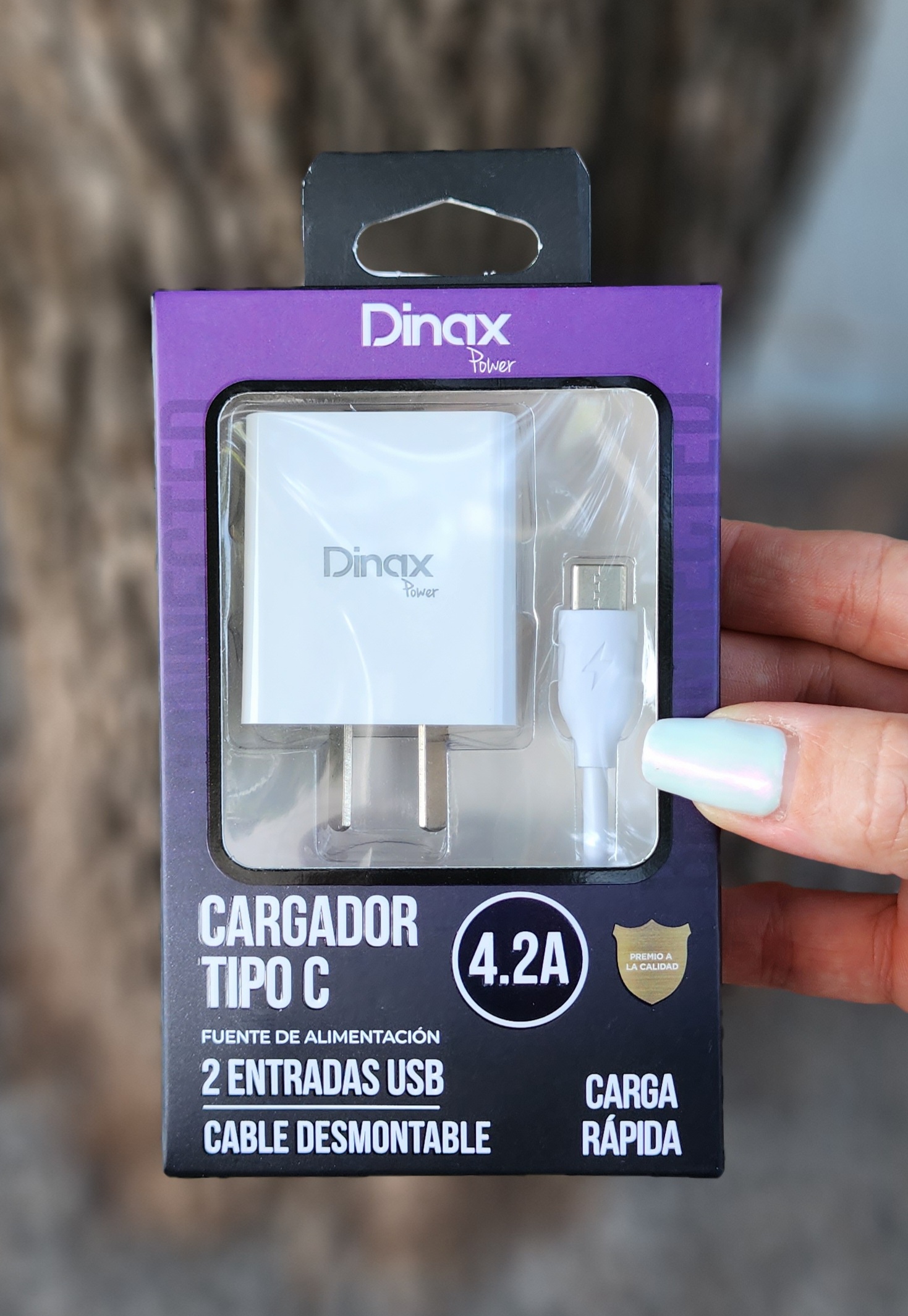 CABLE USB A TIPO C DINAX 4.2A CARGA RAPIDA TUBO